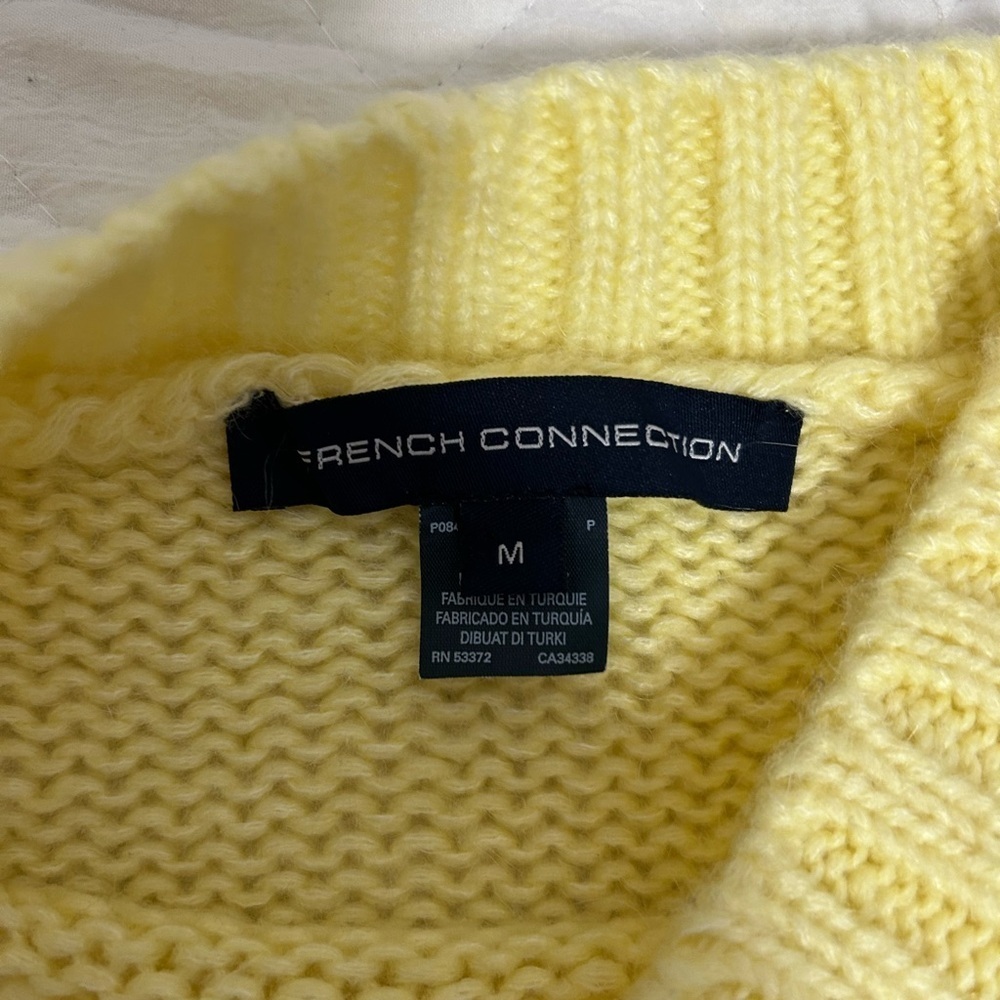 French Connection Soft Yellow Women's Sweater - Picture 3 of 6